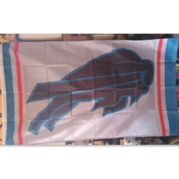 NEW Buffalo Bills Black Logo NFL 3X5 Feet Flag Banner Wall Decor or Pole Hang - Picture 1 of 5